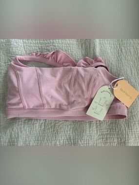 Pink Ruffle Corset Bra Blogilates